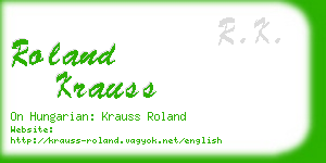 roland krauss business card